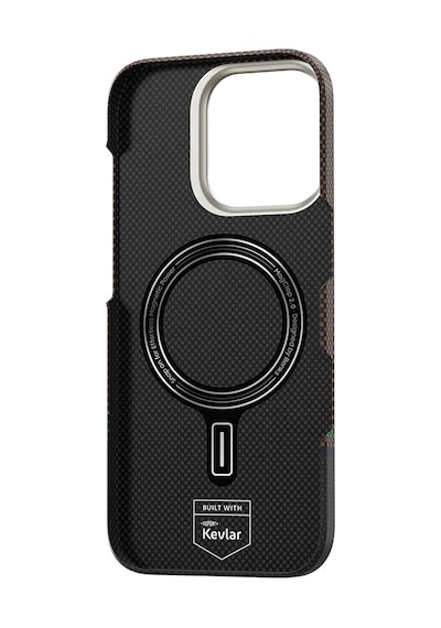Apple iPhone 16 Pro Max Uyumlu Kılıf Magsafe Özellikli Karbon Fiber Benks Prestige Armorair Kevlar Kapak Gold