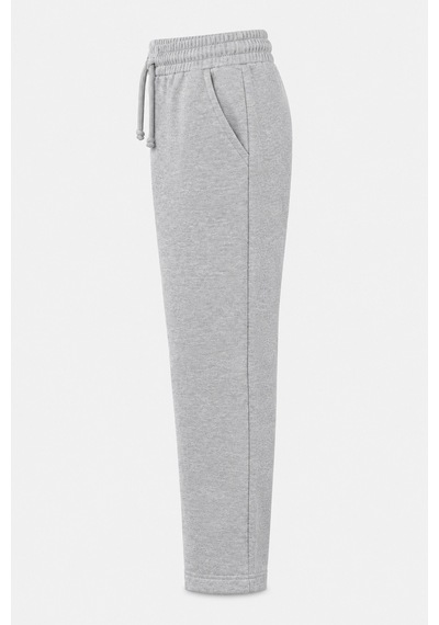 Luess Unisex Çocuk Gri Melanj Az Şardonlu Okul Eşofman Alt