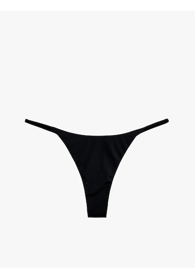 Koton Düşük Bel Yanları Ayarlanabilir İpli String Bikini Altı Siyah 6sak00042mm Koton Düşük Bel Yanları Ayarlanabilir İpli String Bikini Altı Siyah 6sak00042mm
