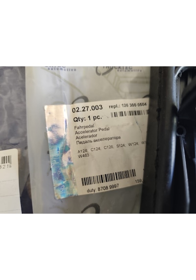 Mercedes W124 W201 Pedal Set A2012910282 A1263000504 A2012920082