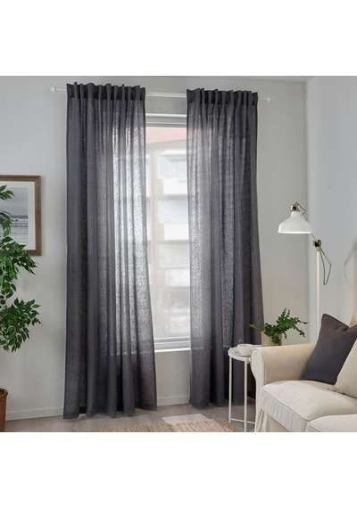 Ikea Dytag Tül Perde 145x300 Cm Koyu Gri