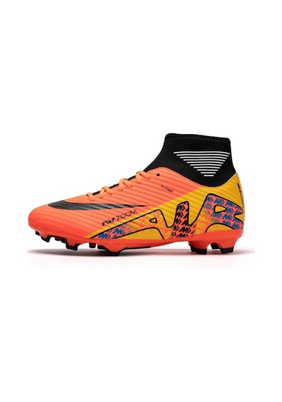 Snapbuy Erkek Yüksek Bilekli Futbol Krampon - Altın Turuncu