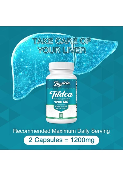 Zingicin Tudca Liver Detox Cleanse Digestion 1200mg 60 Caps