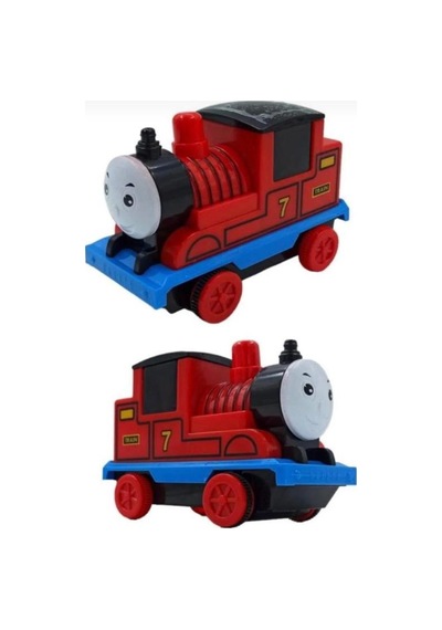 Işıklı Gülen Yüzlü Sevimli Dostlar Treni - 12 Cm Çocuklar İçin Eğitici Lokomotif