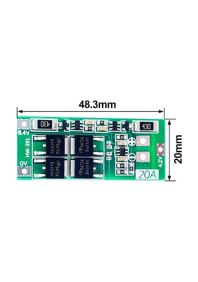 2s 20a 7.4v 8.4v Balanced Bms Modül