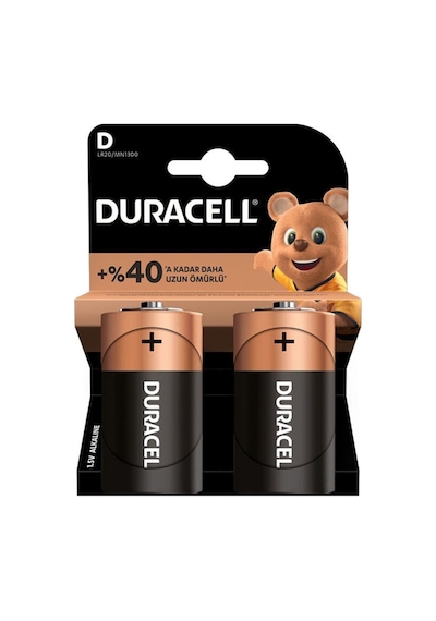 Duracell Lr20/Mn1300 Büyük Boy D Pil 2'li