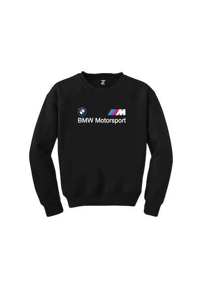 BMW Logo M Power Motorsport Siyah Sweatshirt Siyah