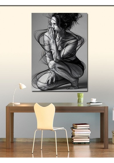 Kanvas Tablo Çaresiz Kadın 50cmx70cm