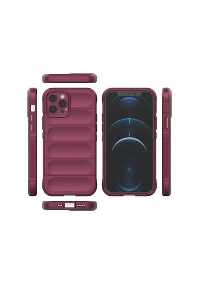 Newface Apple İphone 12 Pro Kılıf Optimum Silikon - Bordo