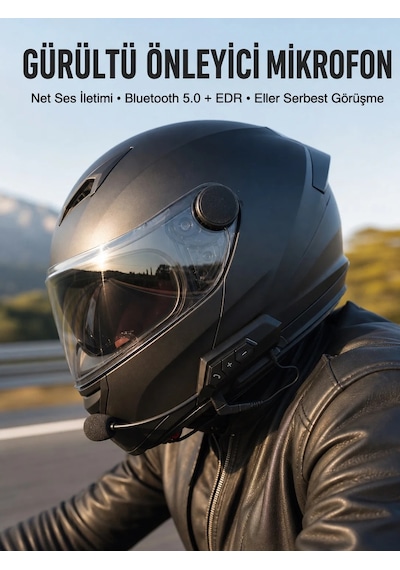 Yeni Nesil Dinleme Ve Konuşma Özellikli Intercom Kask Kulaklığı 5.0 Bluetooth 87407969