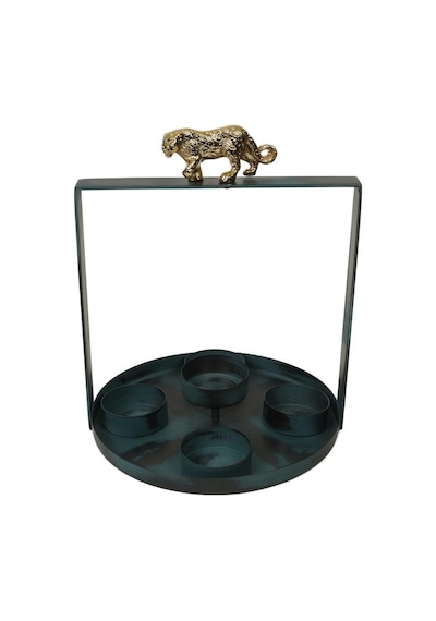 Vitale Metal Leopar T-lıght Standı 20.5 21 Cm Ak.ja0210 Renkli