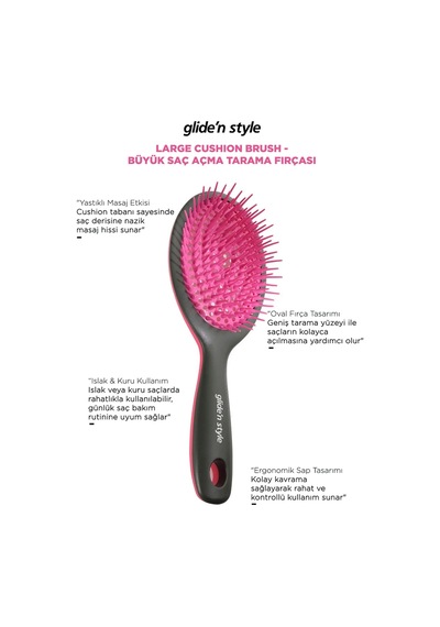 Glide'n Style I-Flow Serisi Büyük Tarama Fırçası GS-321