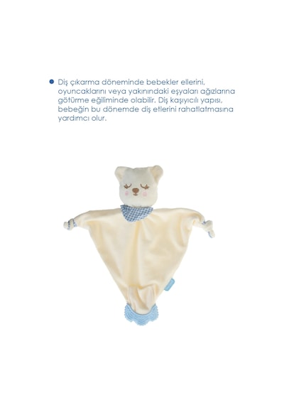 Babyjem Diş Kaşıyıcılı Sevimli Uyku Arkadaşım Mavi