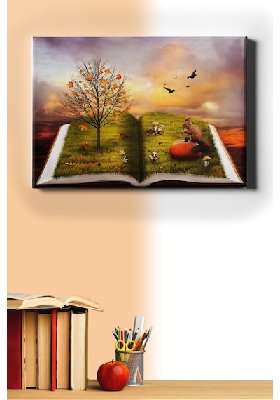 Webstyle Sayılarla Boyama Seti Kasnaklı Sonbaharın Kitabı 40 X 50 Cm