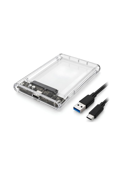 Lexroo Type-c 2.5" Şeffaf Hdd/ssd Harici Disk Kutusu Type-c 3.0 Ed-01
