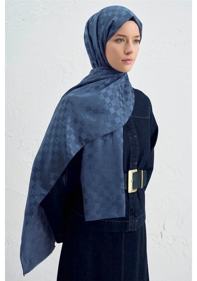 Armine Elegance J.ipek Pamuk Dama Şal - 75 X 195 Lacivert