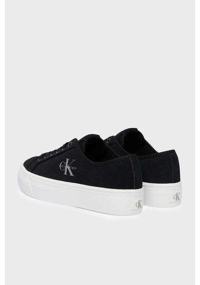 Calvin Klein Deri Karışımlı Logolu Sneaker Ayakkabı Hw0hw03088beh Bayan Ayakkabı Hw0hw03088 Beh Siyah