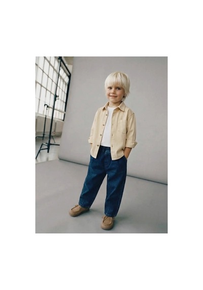 Poala Kids Unisex Blue Balloon Jeans Lacivert