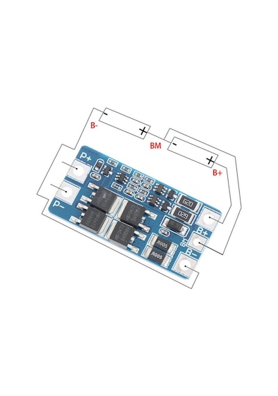 2s 10a 7.4v 8.4v Balanced Bms Modül