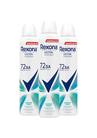 Rexona Shower Fresh 72 Saat Kadın Sprey Deodorant 3 x 200 ML