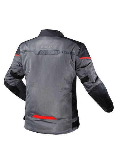 Ls2 Riva Siyah-gri-kırmızı 4 Mevsim Motosiklet Montu