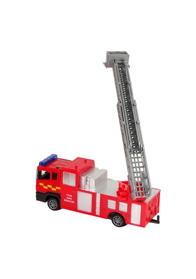 Vardem Die-cast 360 Döner Merdivenli İtfaiye Kamyonu - Metal Alaşım Çek-bırak Oyuncak