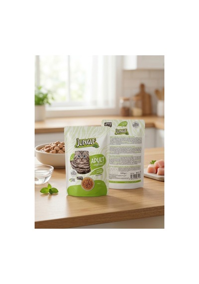 Jungle Adult Instinct Tavuklu Soslu Yetişkin Kedi Yaş Maması 100 G - 939271456