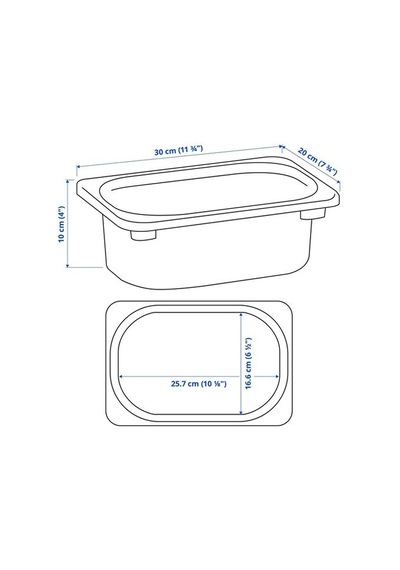 Ikea Trofast Saklama Kutusu, Beyaz, 20x30x10 Cm