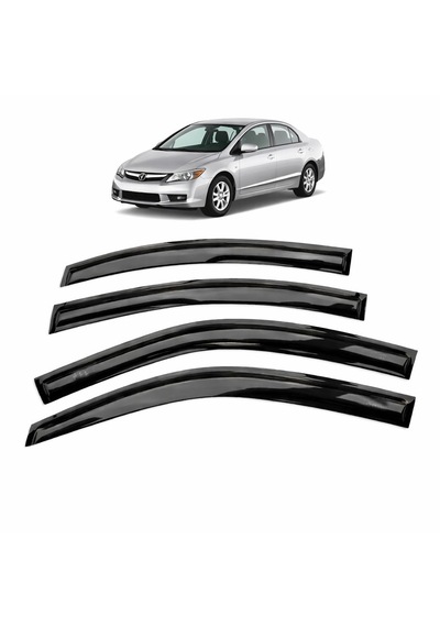 Honda Civic 2006-2011 Slim Cam Rüzgarlığı 4 Parça