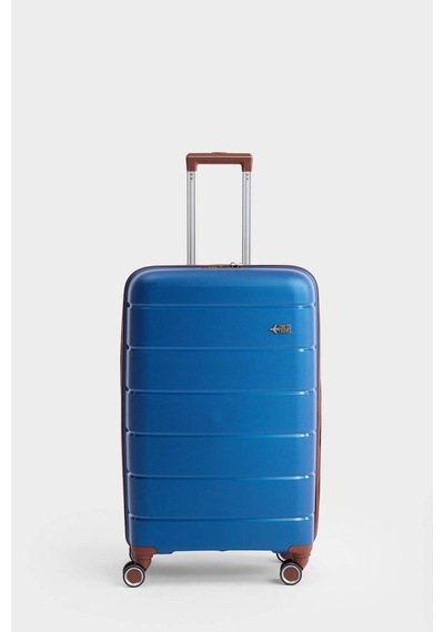 Defacto Unisex Sert Kapaklı Büyük Valiz H2405axnsbe644 Mavi-be644