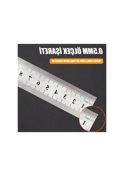 25 Cm Boyunda Çelik Cetvel, Ölçüm Ve Çizim İçin Dayanıklı Araç 1