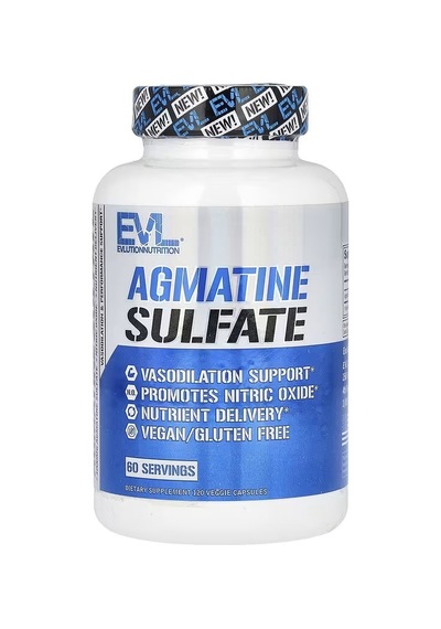 Evlution Agmatine Sulfate Nitric Oxide Muscle Gh Rec...