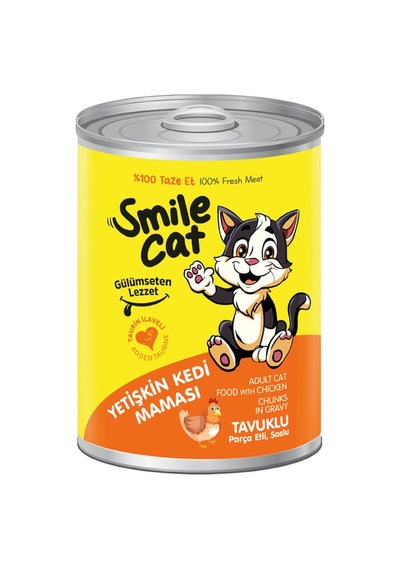 Smile 400 Gr Konserve Kedi Maması Tavuklu Sml-030 8'li Paket