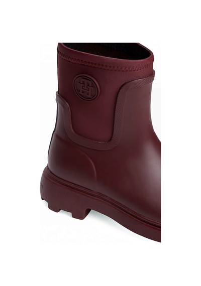 Tommy Hilfiger Th Stamp Warm Ankle Raın Boot Kadın Kırmızı Bot - Fw0fw09544