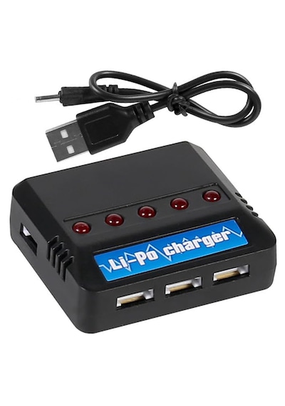 3.7 Volt 1s Usb 5in1 Lityum Polimer Li-po Pil Batarya Şarj Aleti
