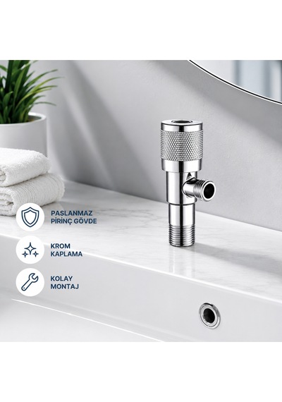 Taharet Musluğu Ara Musluk Krom Kaplama Pirinç Gövde Hijyenik Banyo Musluğu Gümüş