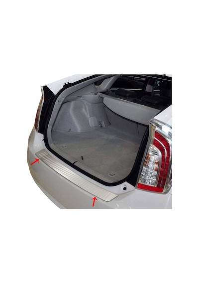 Toyota Uyumlu Prıus 2012-2017 Krom Arka Tampon Eşiği Paslanmaz Çelik