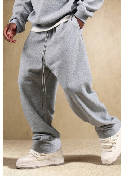 Tarz Cool Gri Oversize Rahat Kesim Baggy Erkek Eşofman Altı Gri