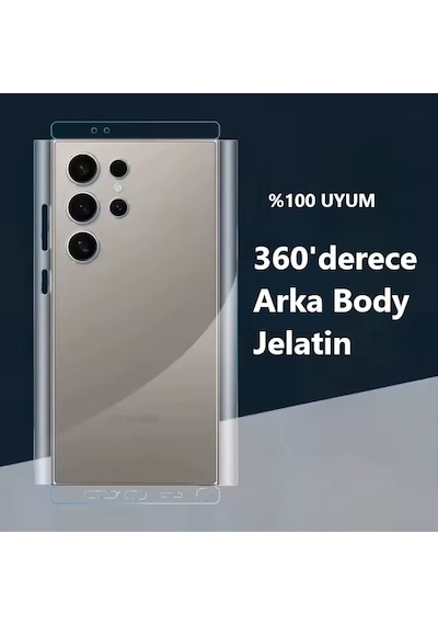 Redmi Note 14 Pro Uyumlu 360 Derece Arka Hidrojel Film Koruma Body Jelatin