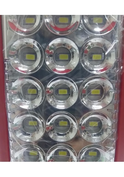 24 Büyük Ledli 80 Saat Yanan LED Şarjlı Işıldak Kırmızı