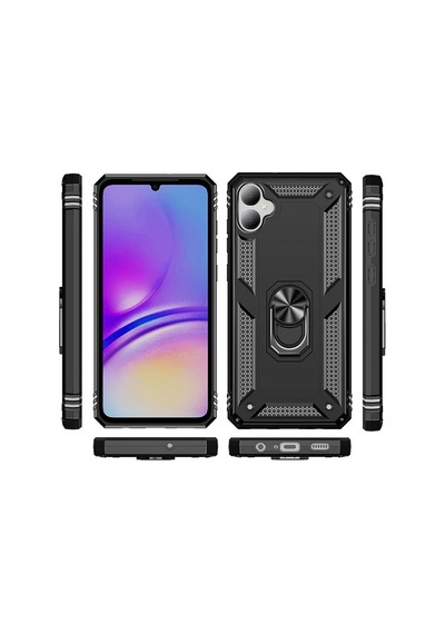 Galaxy Uyumlu A05 Kılıf Kamera Koruyucu Manyetik Standlı Tank Koruma Pazarplus Mavi