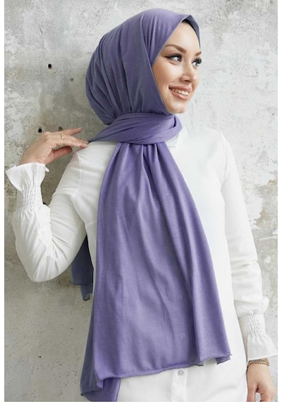 Penye Şal Tesettür Giyim, %100 Pamuk, Hafif, Rahat, Şık, Yüksek Kalite, Shawl, Scarf, Hijab, Shawl Mor