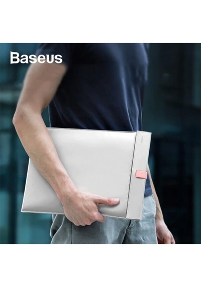 Baseus Lets Go Çift Katmanlı Deri Kılıf Çanta 16 Inch Apple Uyumlu MacBook Del