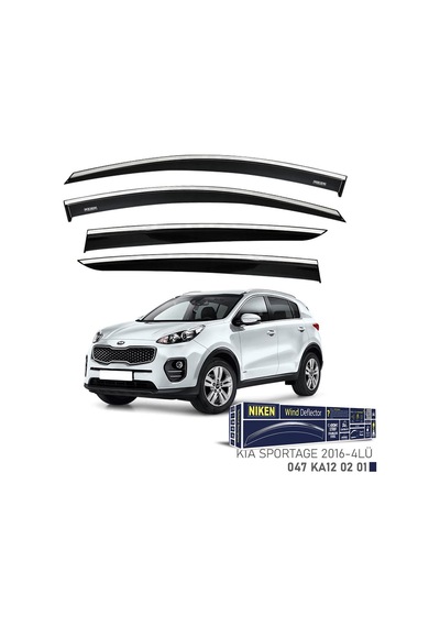 Niken Kia Sportage 2016 Kromlu Cam Rüzgarlığı 4'lü - Ekolmaks