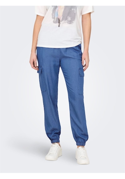 Only Onlcharıs Lıfe Hw Pb Cargo Pant Cc Wvn Kadın Mavi Pantolon - 15338316 Mavi