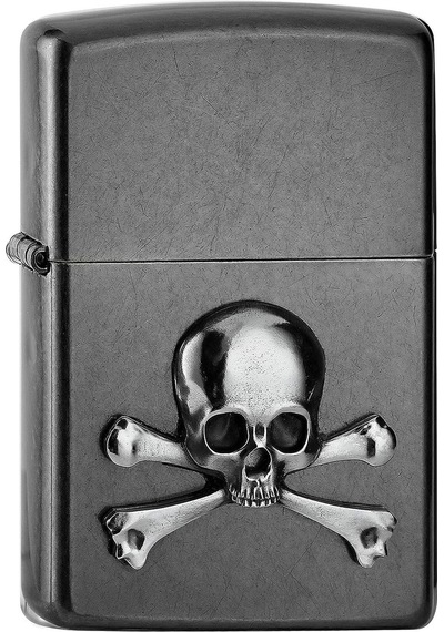 Zippo Skull And Bones Emblem Dizayn