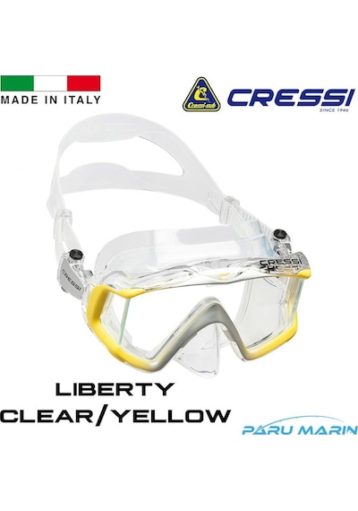 Parumarin Cressi Liberty Clear/Yellow Dalış Ve Yüzme Maskesi