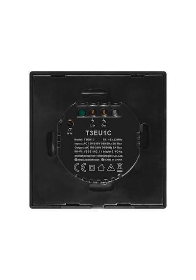 Sonoff T3-EU-1C Akıllı Dokunmatik Duvar Anahtarı 1 Kanallı