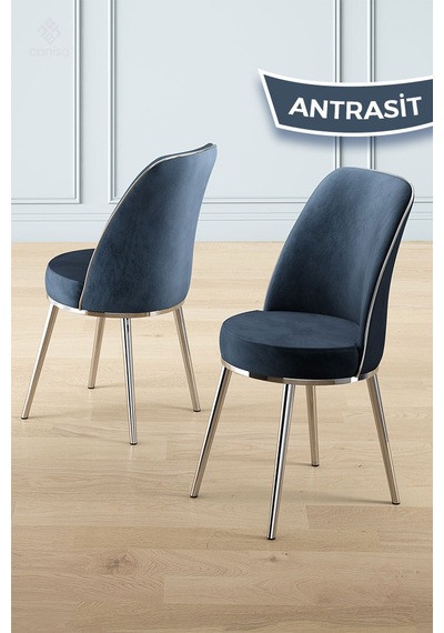 Peras Serisi 90x160 Lak Panel Antrasit İroni Krom Ayaklı Masa Takımı 6 Sandalye Antrasit İroni Masa Antrasit Sandalye Peras Serisi 90x160 Lak Panel Antrasit İroni Krom Ayaklı Masa Takımı 6 Sandalye Antrasit İroni Masa Antrasit Sandalye