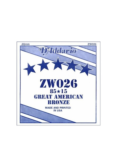 D'addario Zw026 Tek Akustik Gitar Teli 26